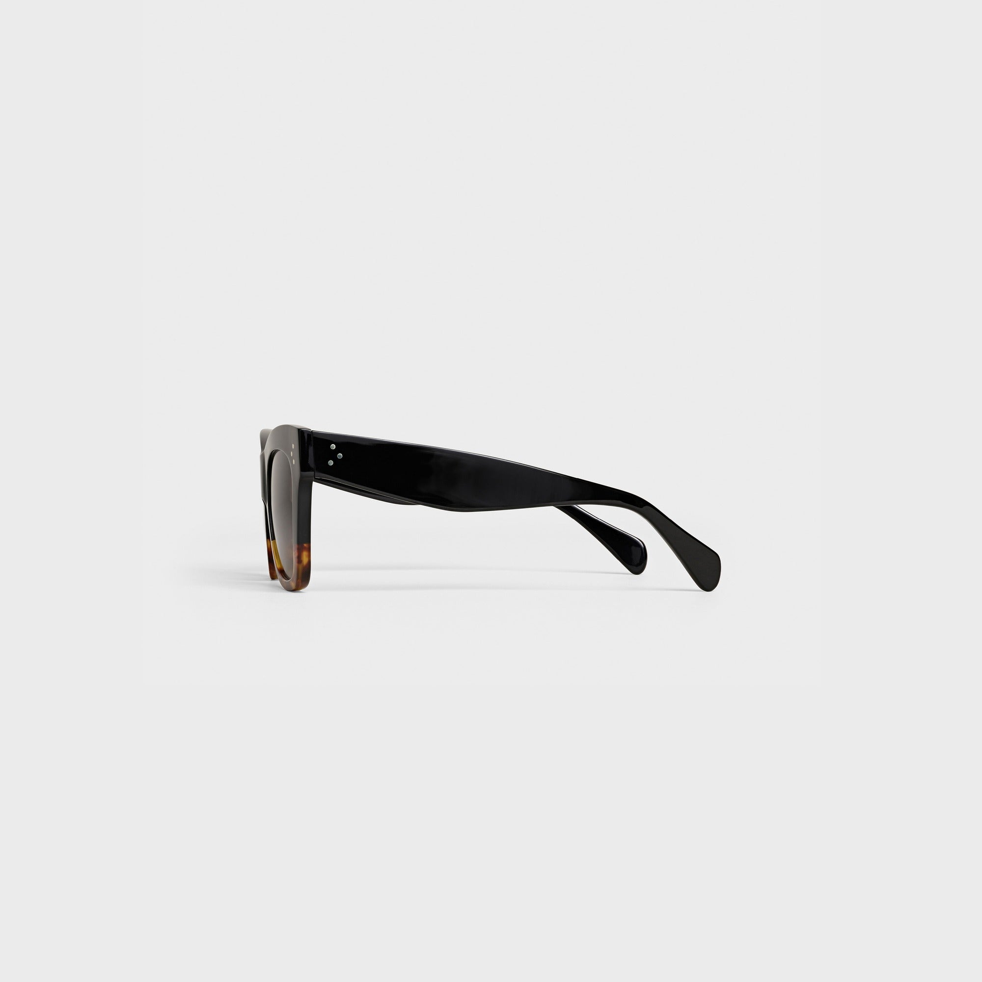 Cat Eye S004 Sunglasses In Acetate Black / Havana