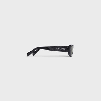 Celine Monochroms 04 Sunglasses In Acetate With Crystals Black