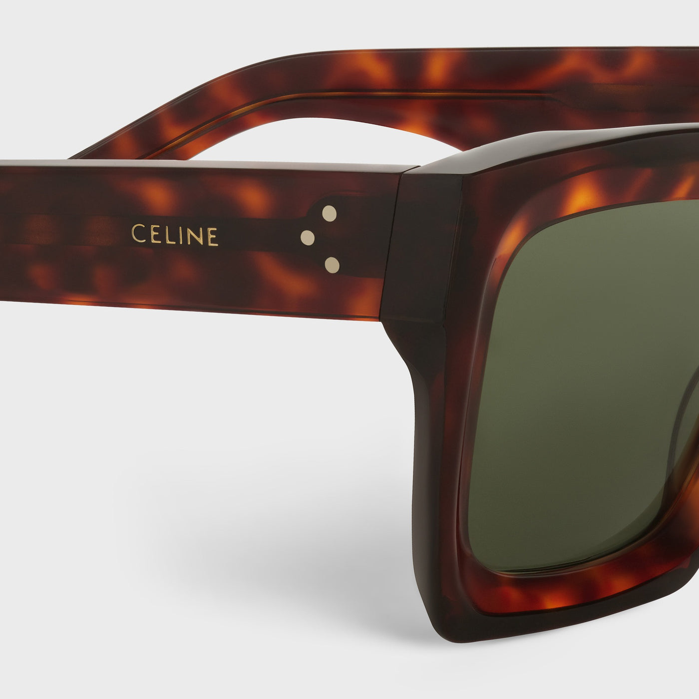 Square S130 Sunglasses In Acetate Red Havana