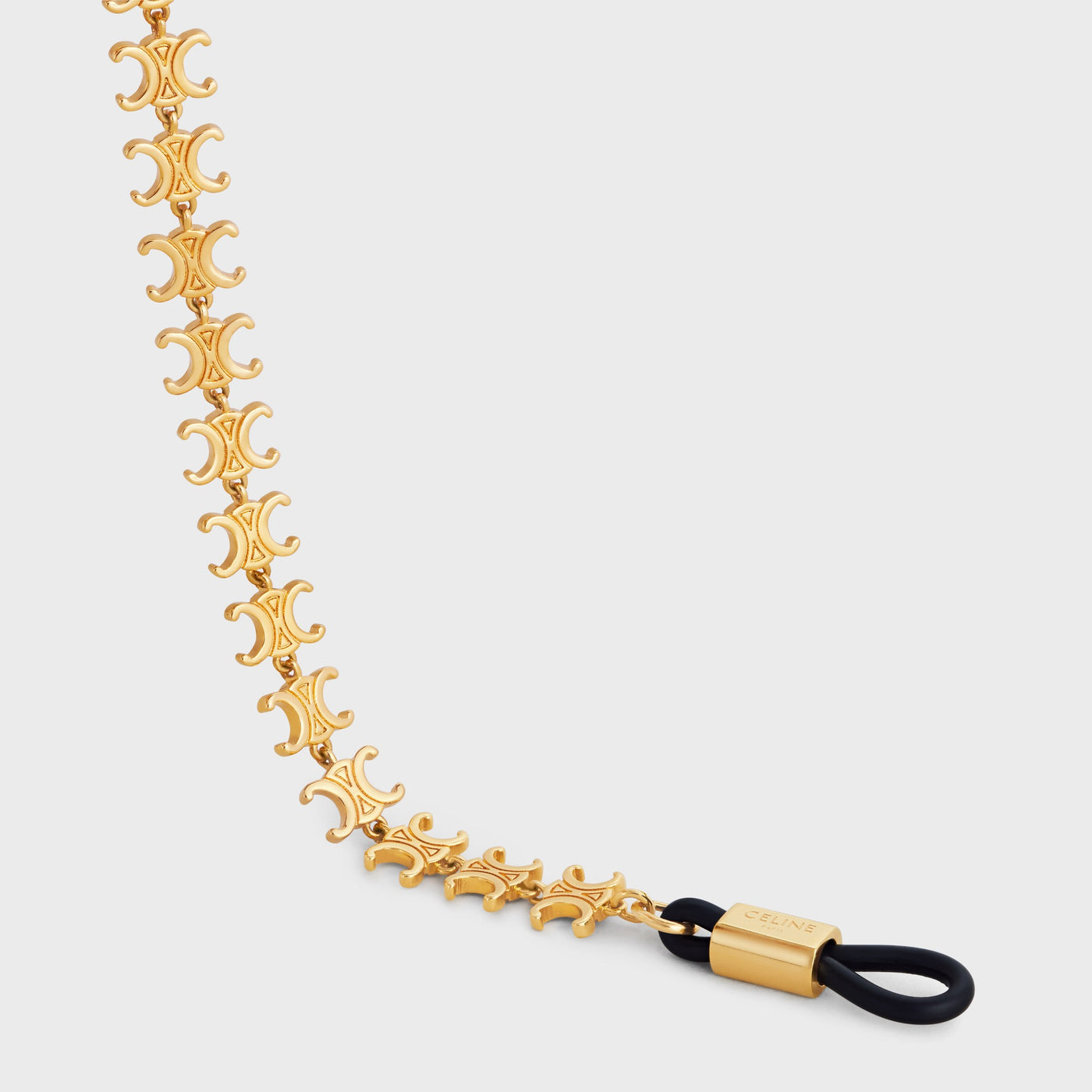 TRIOMPHE SUNGLASSES CHAIN IN BRASS WITH GOLD FINISH AND PLASTIC GOLD